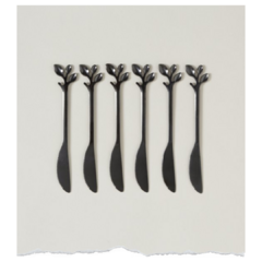 SET X 6 UNTADORES DE ACERO NEGRO
