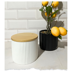 FRASCO CERAMICA T/HERMETICA BAMBOO L/WHITE S - comprar online