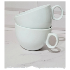 TAZA CERAMICA BLANCA GRANDE - comprar online
