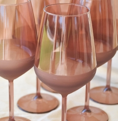 SET X6 COPAS DE VINO ABU DABI MARRON DORE - SANTA CALMA