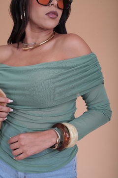 Blusa tule Verde pistache - comprar online