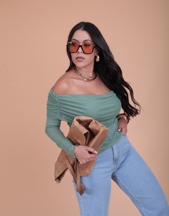 Blusa tule Verde pistache na internet