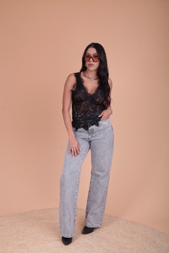 Calça wide jeans