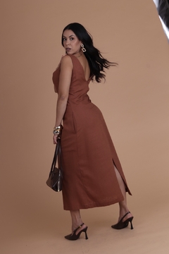 Vestido em linho Iza - Samara's Closet