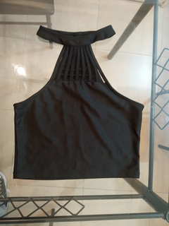 top cuello tiras talle único