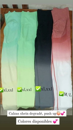Calzas largas degradé push up - comprar online