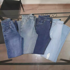 jeans elastizados sisa liso y con rotura - comprar online