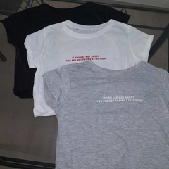 remera algodon ultima en gris - comprar online