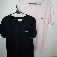 remeras lacoste negro XXL, XL, rosa XL