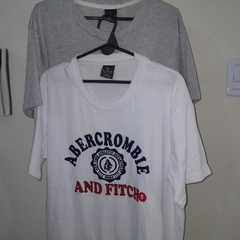 remeras abercrombie blanco XXL, gris XL