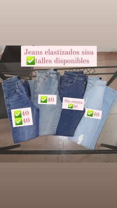 jeans elastizados sisa liso y con rotura