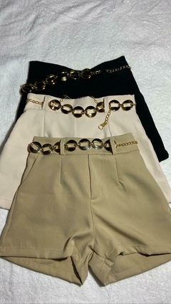 Short Alfaiataria com Cinto Corrente