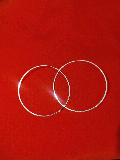 Argola em prata 925 - 6,5cm