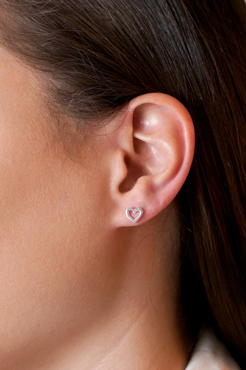 Brinco Coração Pequeno | Prata 925