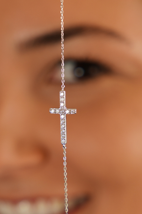 Pulseira Cruz Cravejada