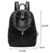 Mochila feminina com zíper de grande capacidade (preto)