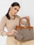 Bolsa Feminina Satchel Pasta Tote De Ombro + Carteira Feminina