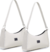 Imagem do Kit 2 Bolsa Baguete de Ombro Pequena Lisa de qualidade MS/Envio Imediato