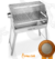 Churrasqueira Inox Galvanizado Carvão Duas Grelhas Desmontável Resistente Nelore 50X30 Mec Grill na internet