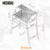 Churrasqueira Inox Galvanizado Carvão Duas Grelhas Desmontável Resistente Nelore 50X30 Mec Grill