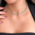 Choker Fio Luxo Zircônia Turmalina Ródio Branco - comprar online