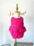 Romper babados em linho pink - comprar online