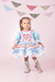 Vestido Sinházinha Luxo azul bebê - Lalinha Dress