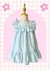 Vestido Ana azul babado