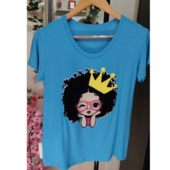Tshirt Viscolycra estampa em floco ( veludo )