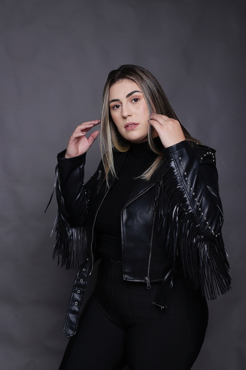 Jaqueta Franjas Preta