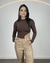 Imagem do Body Recortes Yllara Marrom
