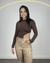 Body Recortes Yllara Marrom - loja online