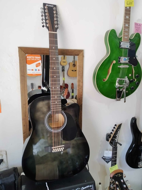 Docerola RMC Electroacústica con Afinador Digital Integrado Negro sombreado