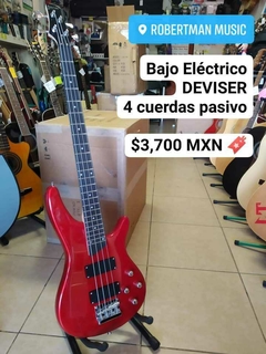 BAJO ELECTRICO DEVISER 4 CUERDAS ROJO