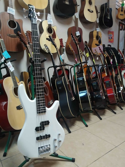 BAJO ELECTRICO ACTIVO IBANEZ ''SDGR'' BLANCO APERLADO