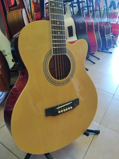 Guitarra RMC Jumbo Electroacústica con Afinador Digital Natural - comprar en línea