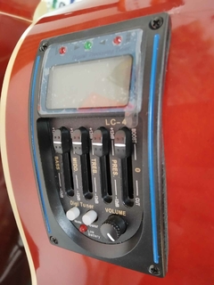 Guitarra RMC Texana Electroacústica con Afinador Digital Natural - ROBERTMAN MUSIC