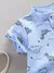 Conjunto de shorts de manga curta com estampa completa de verão para bebês na internet