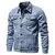 2024 outono homens jaquetas jeans sólidas moda motocicleta vintage jeans