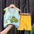 2 peças roupas infantis colete terno conjunto de verão algodão camisetas na internet
