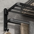 Suporte Dobrável Preto Fosco com Gancho 50cm