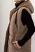 Chaleco largo de sire engomado doble bolsillo - tienda online