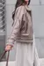 Gamulan oversize con ribetes simil cuero y corderito - comprar online