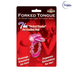FORKED TONGUE VIBRATING COCK RING