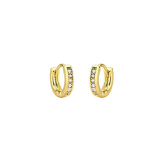 Brinco Argola Zircônia P | Ouro 18K