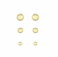 Trio Bola Lisa - Ouro 18K