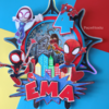 Cake Topper Spidey y sus amigos con luz M01