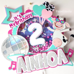 Cake Topper Shaker de vaca lola - comprar online