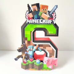 Número 3D Minecraft