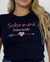 T-Shirt Sobrevivi Adorando Bordada -Cor azul marinho - comprar online
